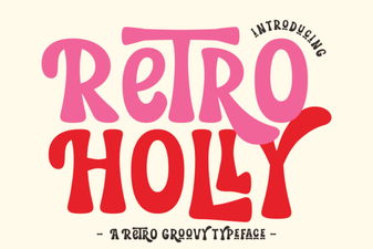 Retro Holly Font for Vintage Design Projects