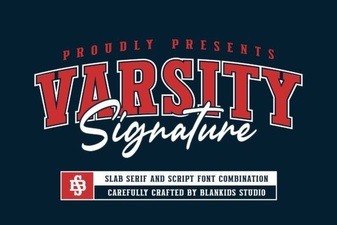 Varsity Signature: a Bold Font for Creative Projects