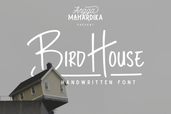 Bird House Font for Creative Diy Project Designs