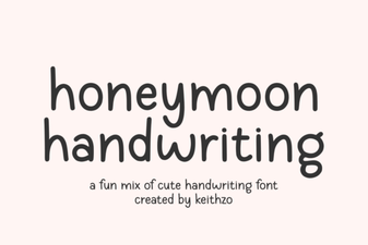 Honeymoon Handwriting Font for Romantic Projects